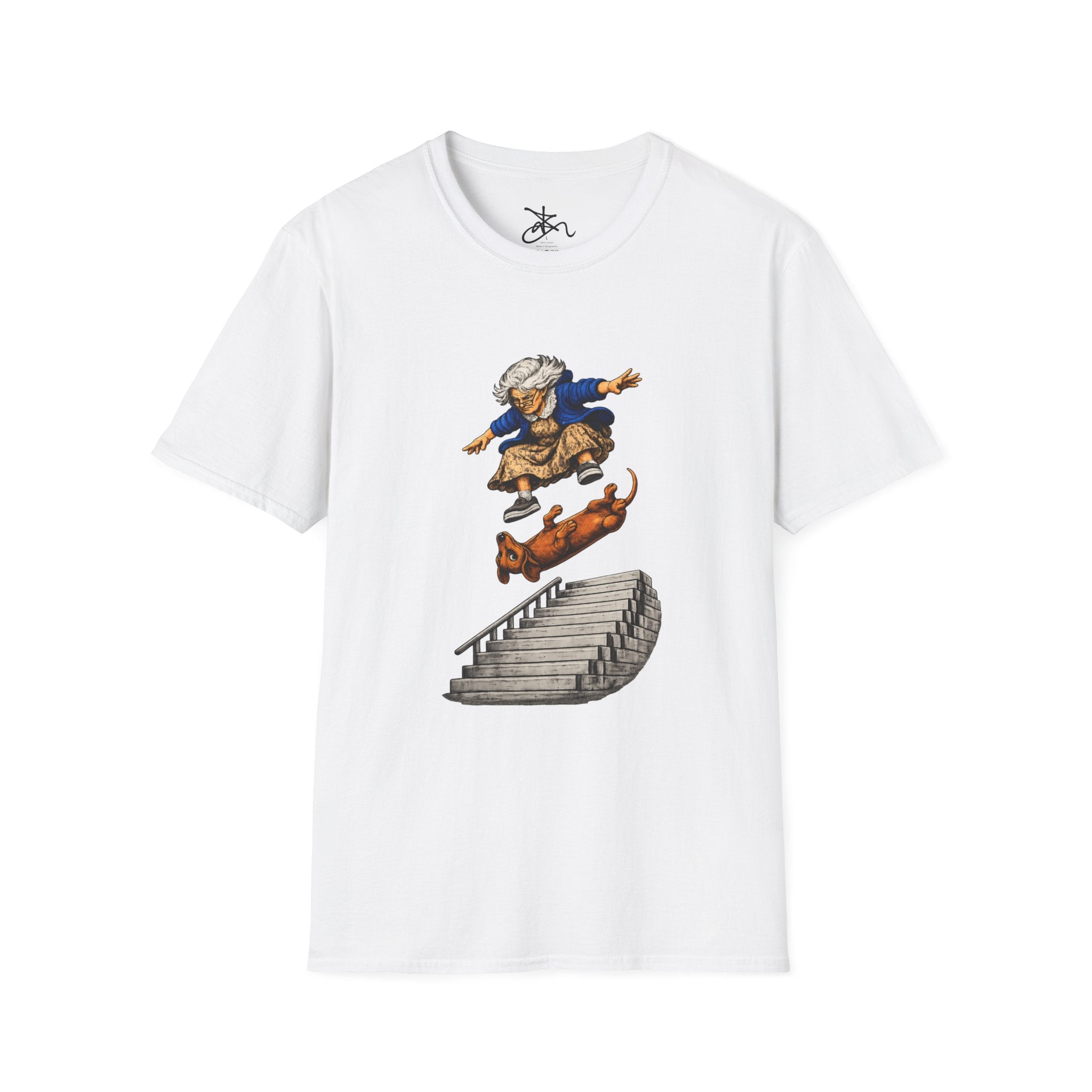 Zima Grandma Skateboard T‑Shirt — Elderly Zima Skateboarding Graphic Tee