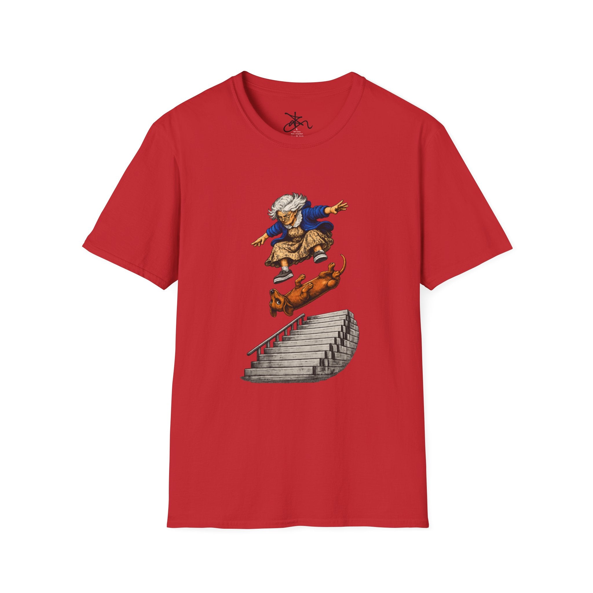 Zima Grandma Skateboard T‑Shirt — Elderly Zima Skateboarding Graphic Tee