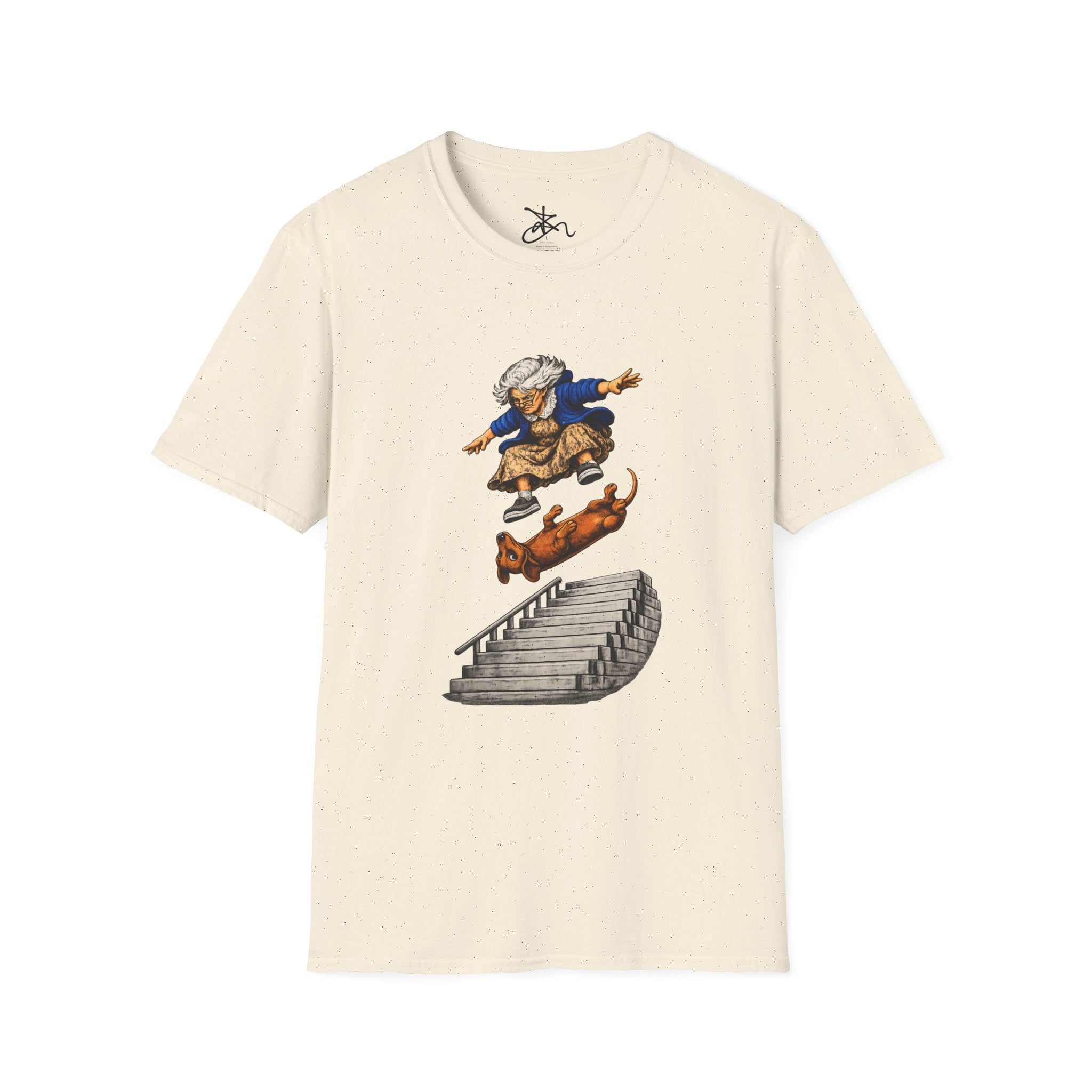 Zima Grandma Skateboard T‑Shirt — Elderly Zima Skateboarding Graphic Tee