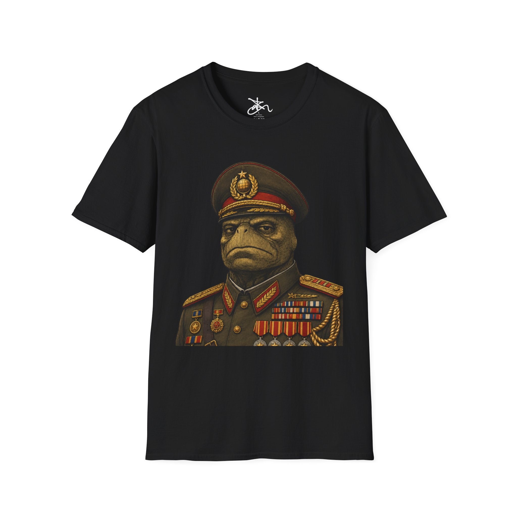 Zima Dictator Turtle T-Shirt — Dictator Turtle Illustrated Novelty Tee