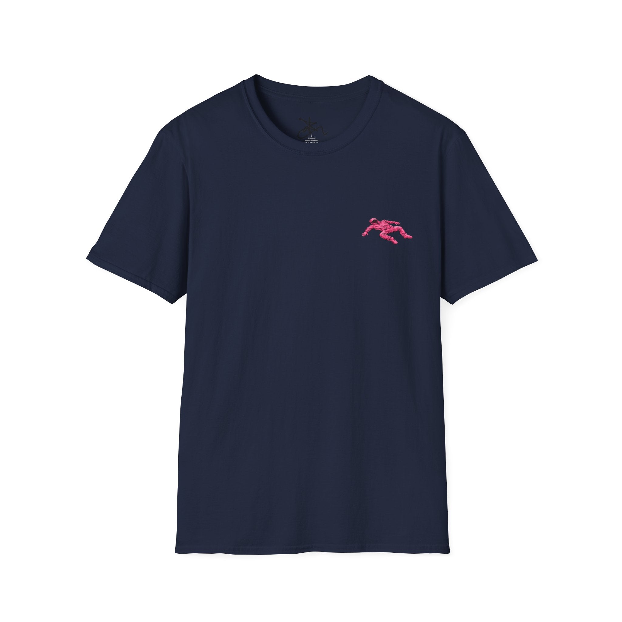 Zima Chest Pink Suit Tee — Minimal Pink Suit T-Shirt